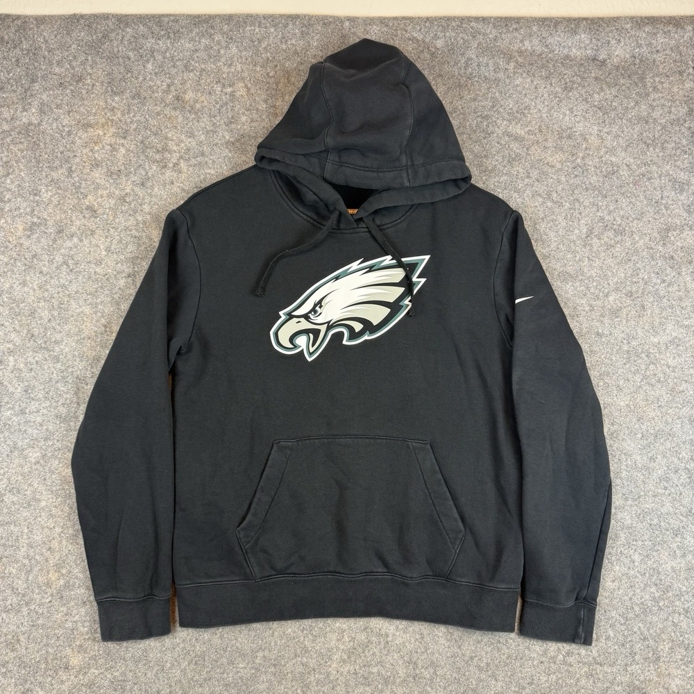 Nike Philadelphia Eagles Hoodie Mens Small Black NFL Football Drawstring